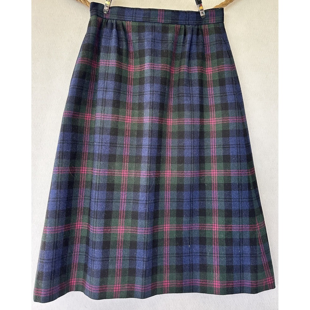 VTG Gordon Plaid Wool Skirt Retro Geek Secretary Size 8 Heritage